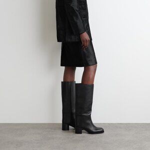 COS HEELED LEATHER KNEE BOOTS